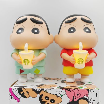 喝奶茶的小新擺件公仔彩盒裝