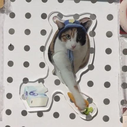 真棒小貓亞克力冰箱貼創意可旋轉蘿蔔紙巾貓咪周邊冰箱貼可愛小貓